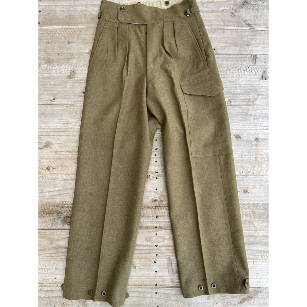 Vintage 1955 Australian Army Battle Dress Wool Trousers D^D Size 10 Military